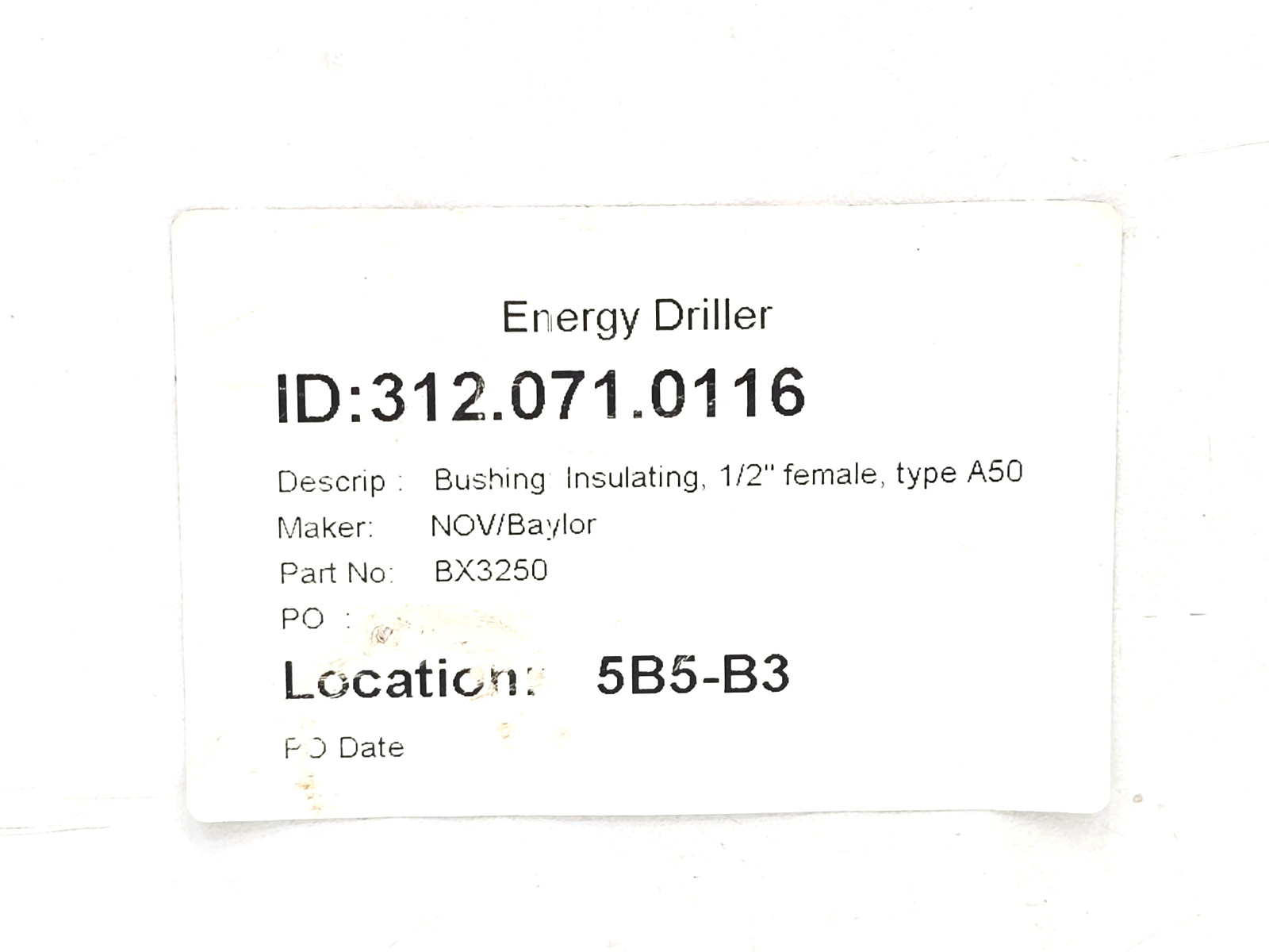 NOV/Baylor BX3250 Bushing Insulating 1/2″ female A50 LOT OF 5