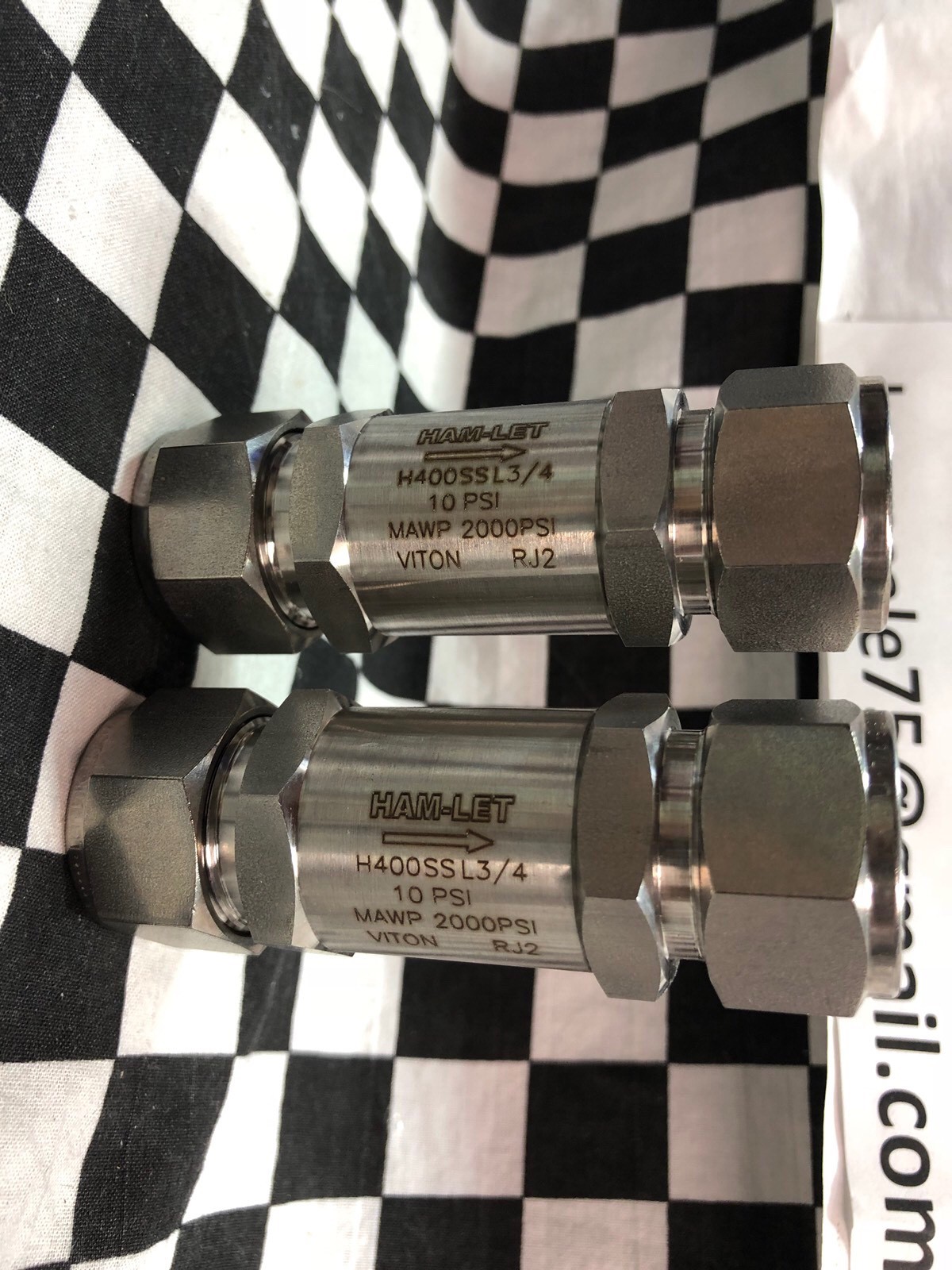 HAM-LET Poppet Check Valve 3/4″, 10 PSI, H400SSL3/4, H-400-SS-L-3/4, BOX 9 “P”