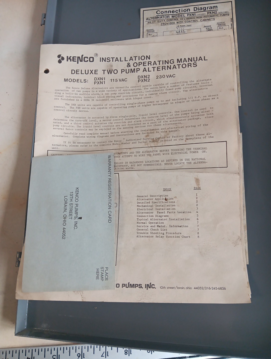 KENCO PUMP DIVISION DELUXE TWO PUMP ALTERNATOR PXN1