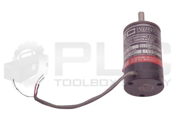 ELECTRO-CRAFT M100-001 MCM MOVING COIL TACH GENERATOR 0100-00-001