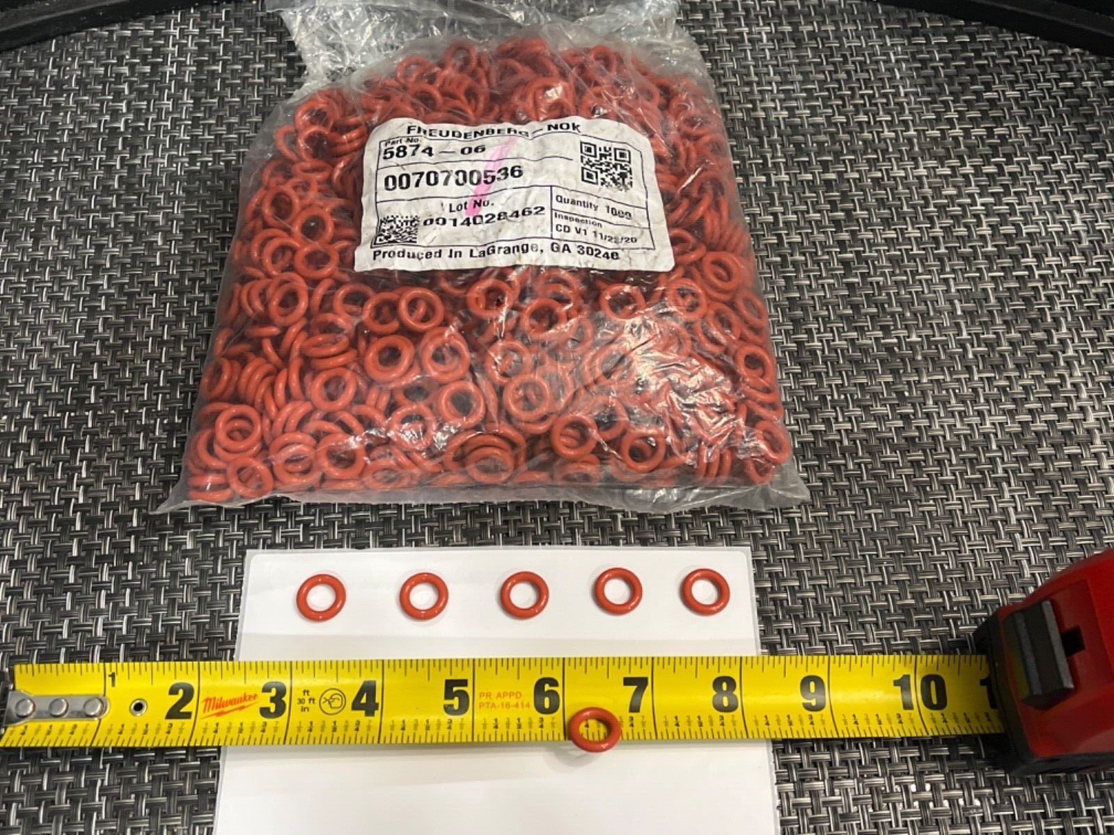 1000 QTY! HUGE LOT- O-Ring Freudenberg – NOK Red # 5874-06 0070700536 CD V1 -NEW