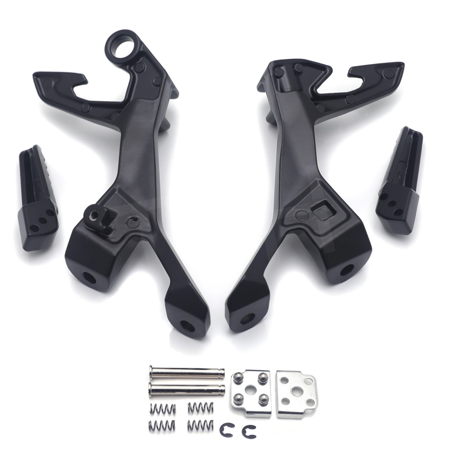 Rear Foot Pegs Rest Bracket Set Fit Kawasaki Ninja 400 2018-2024 Z400 2019-2024