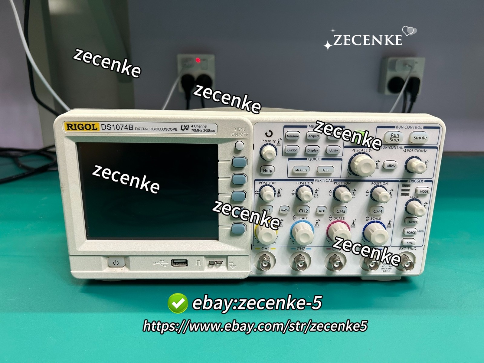 1pcs RIGOL DS1074B oscilloscope, 70MHz, 2GSa/s four channel