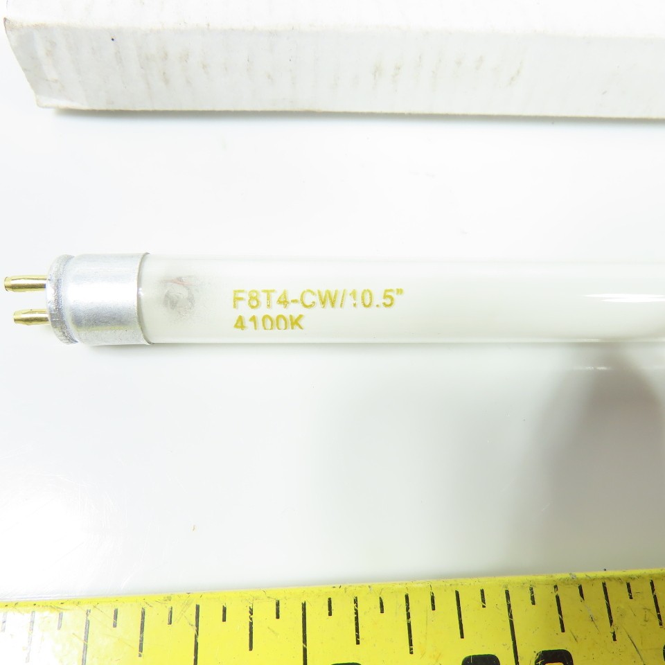 F8T4-CW/10.5″ 8W Cool White 4100K Fluorescent Bulb 10.5″ NEW Lot Of 2
