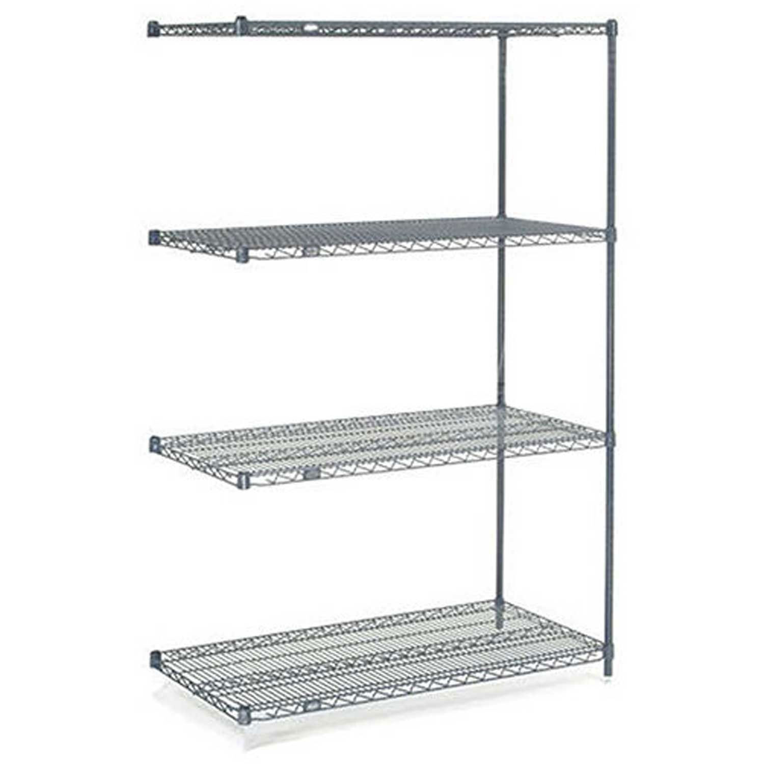 Nexel 5 Tier Wire Shelving Add-On Unit 42″W x 18″D x 63″H