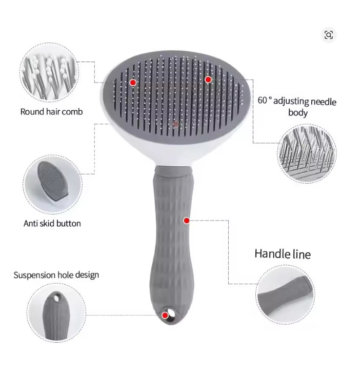 Pet Dog Brush Cat Comb Self Cleaning Pet Hair Remover Brush For Dogs Cats….