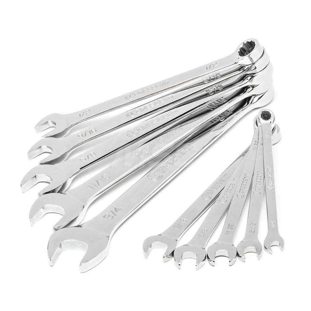 Crescent CCWS2-05 Wrench Set: 10 Pc, Inch Polished Chrome Finish