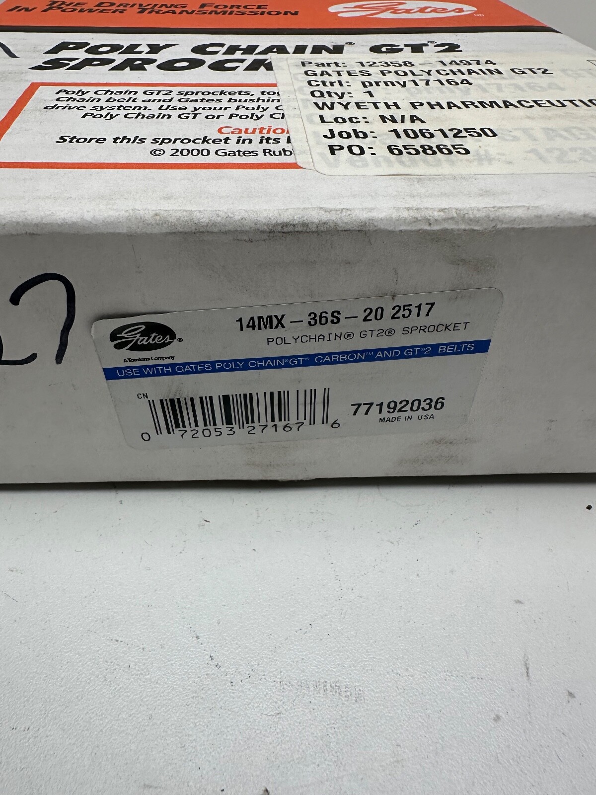 Gates 14MX-36S-20 2517 Sprocket Timing Gear New