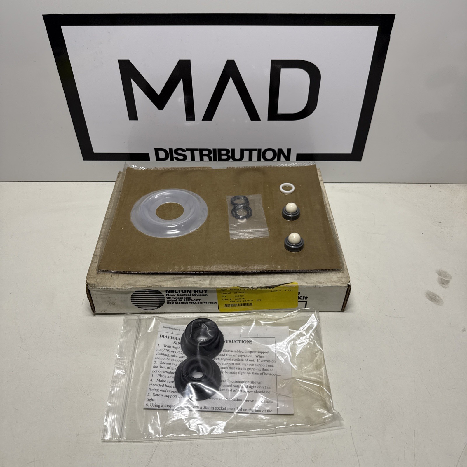 MILTON ROY RPM105 RPM KIT D8/SD8 PVC NSMP