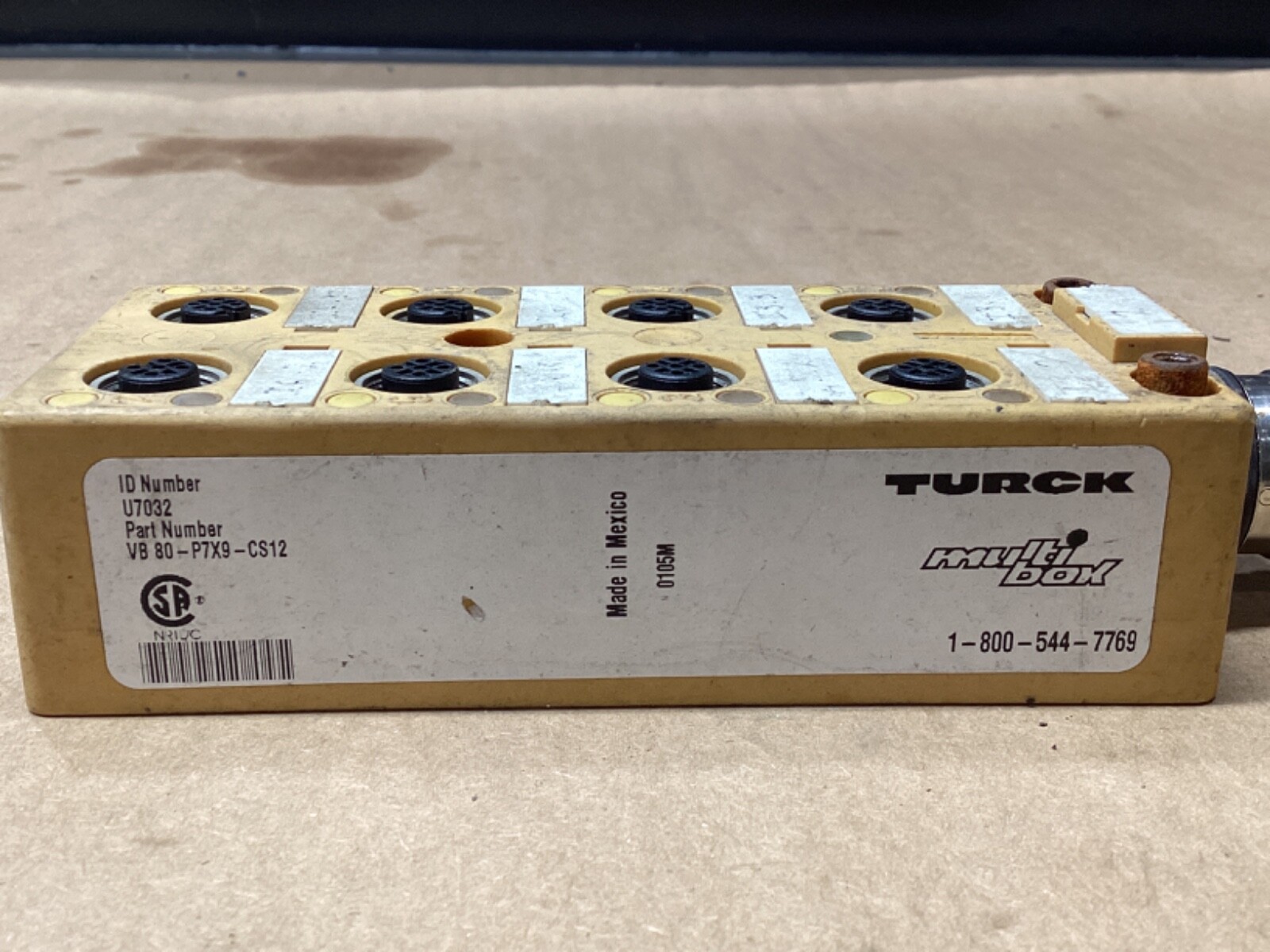TURCK U7032 8-PORT JUNCTION BOX #110G18PR7