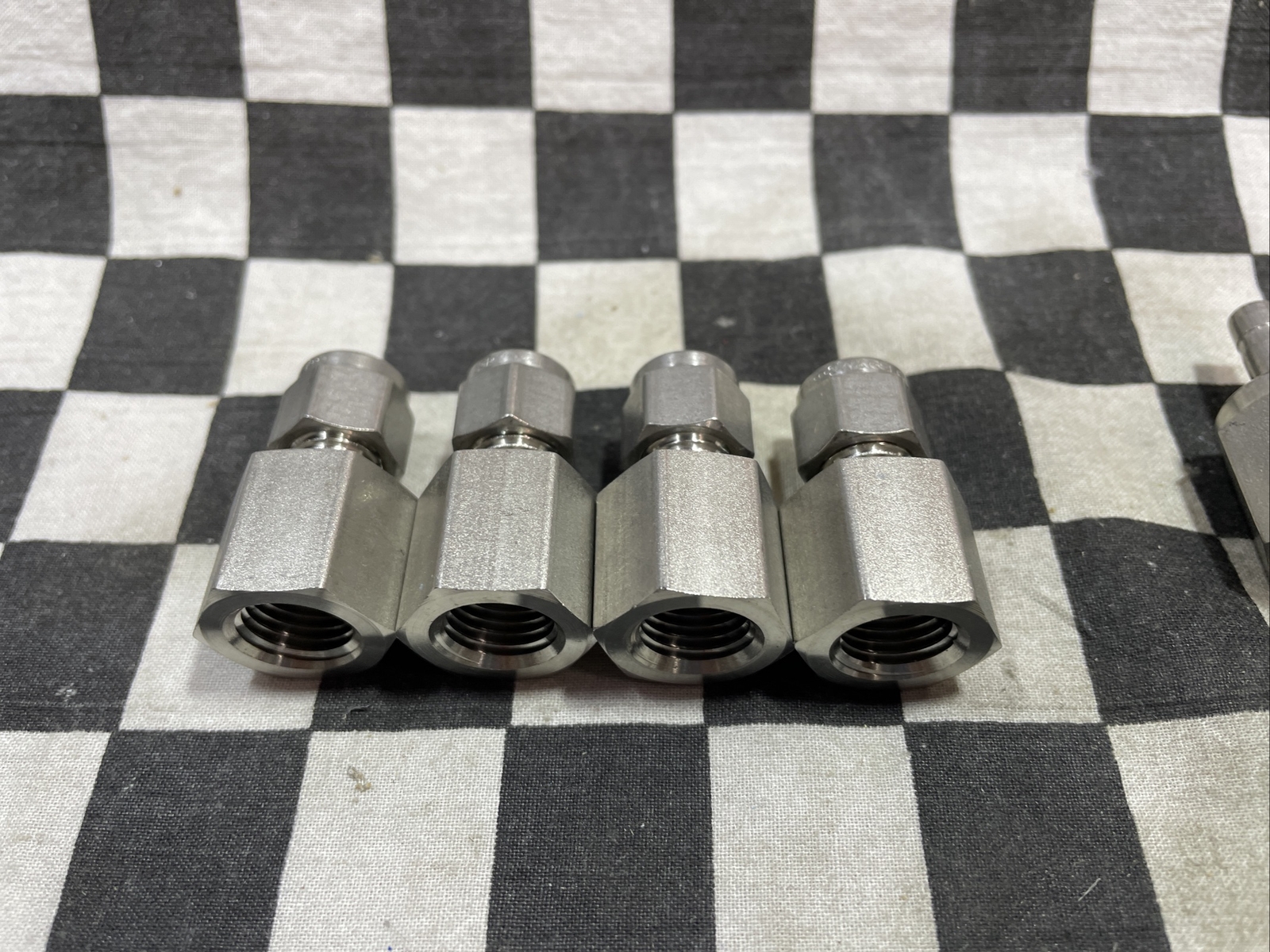SWAGELOK FEMALE ADAPTER, SS-400-7-4 & SS-4-TA-7-4 & SS-4-TA-7-8, LOT OF 9#1541P1