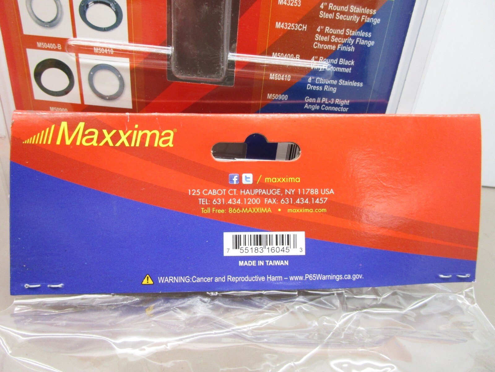 Maxxima M42347 LED 4″ Round Back-up Lamp with M50900 Plug and M50400-B Grommet