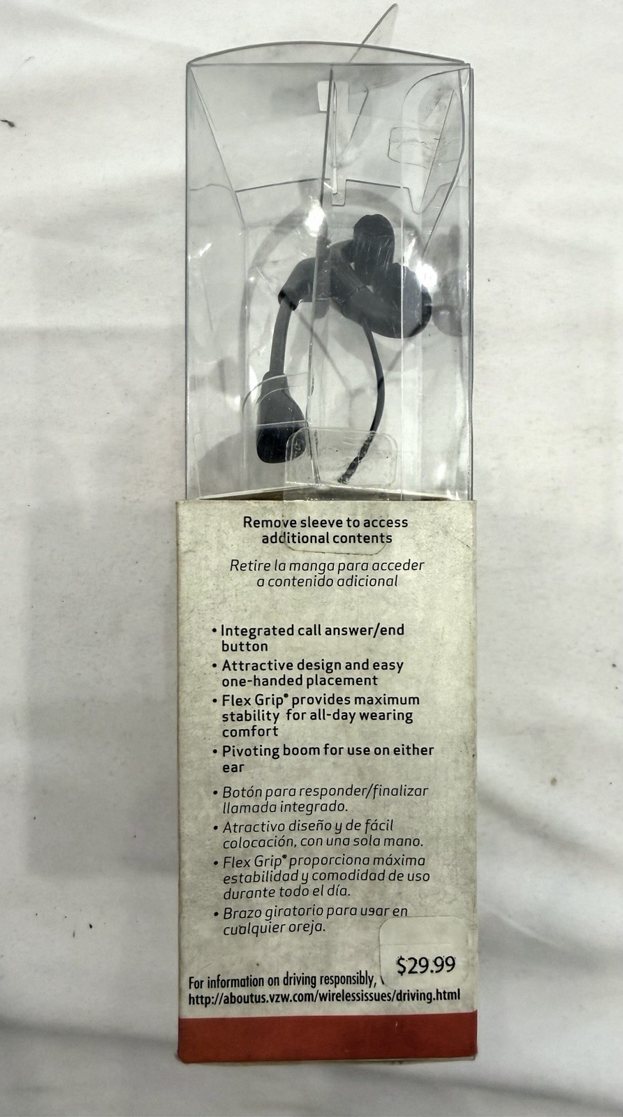Verizon PLANFLXBOMT25 Plantronics Flex Boom Headset