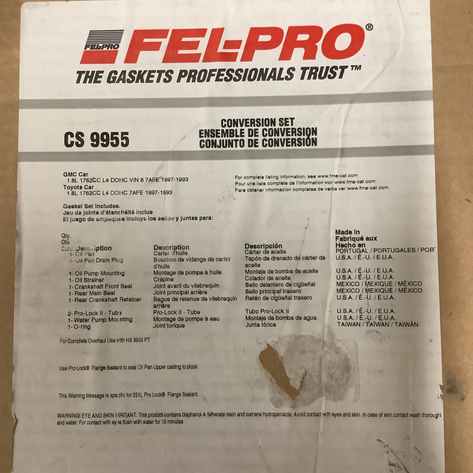 Fel-Pro CS 9955 Conversion Gasket Set