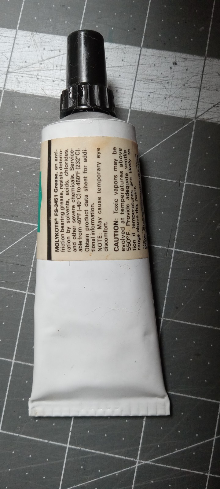 Dow Corning Molykote FS-3451 No. 2 Consistency Grease (1) 3oz Tube OOP NOS HTF
