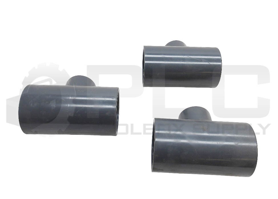 LOT OF 3 NEW IPEX D-2467 REDUCING TEE 3″ X 3″ X 2″ SCH80 ASTM PVCI
