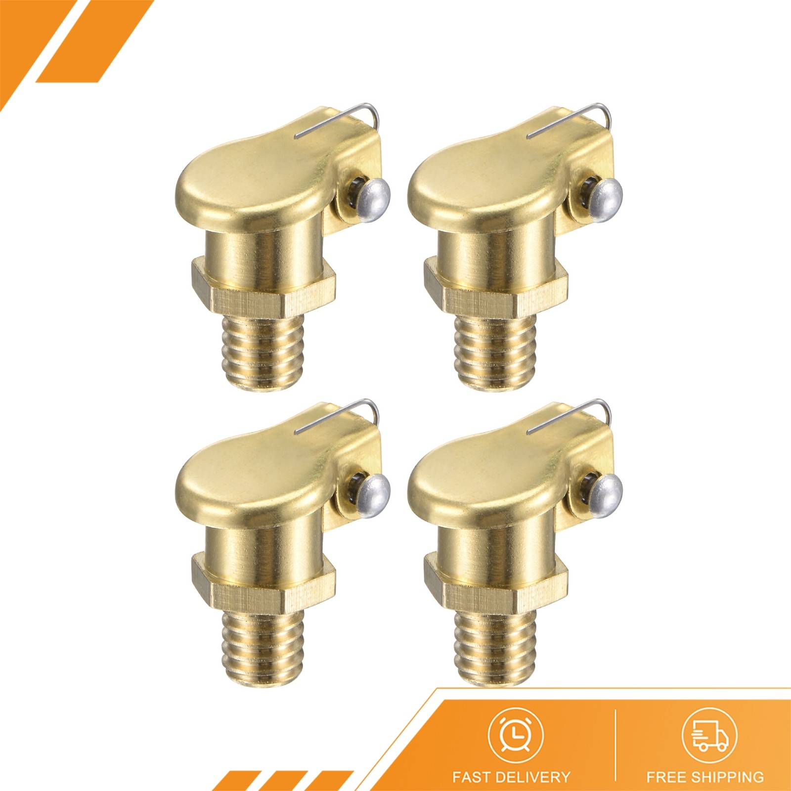 4pcs – Spring Grease Oil Cup Cap M6x1 Male Thread Copper Machine Parts
