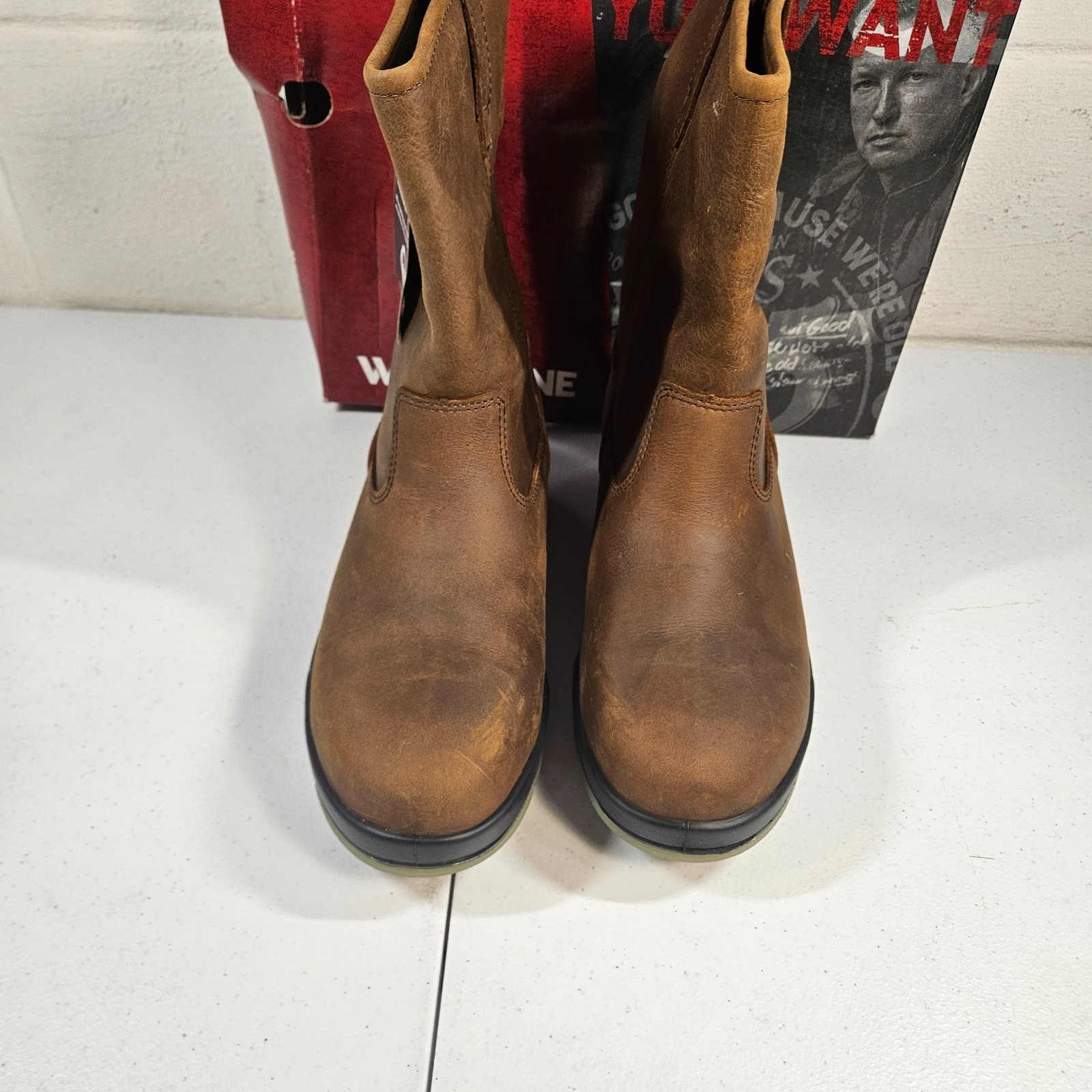 Wolverine Men’s Steel Toe W03258 DuraShocks Wellington Stone 10 M New