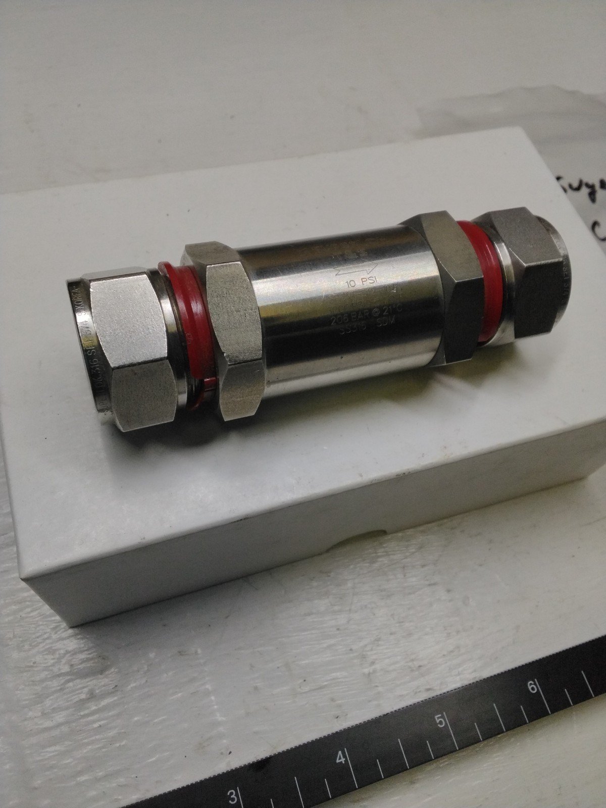 Superlok Check Valve 3000 PSI @ 70°F 3/4″ Tube OD Nos Swagelok Ref Ss-12c-10