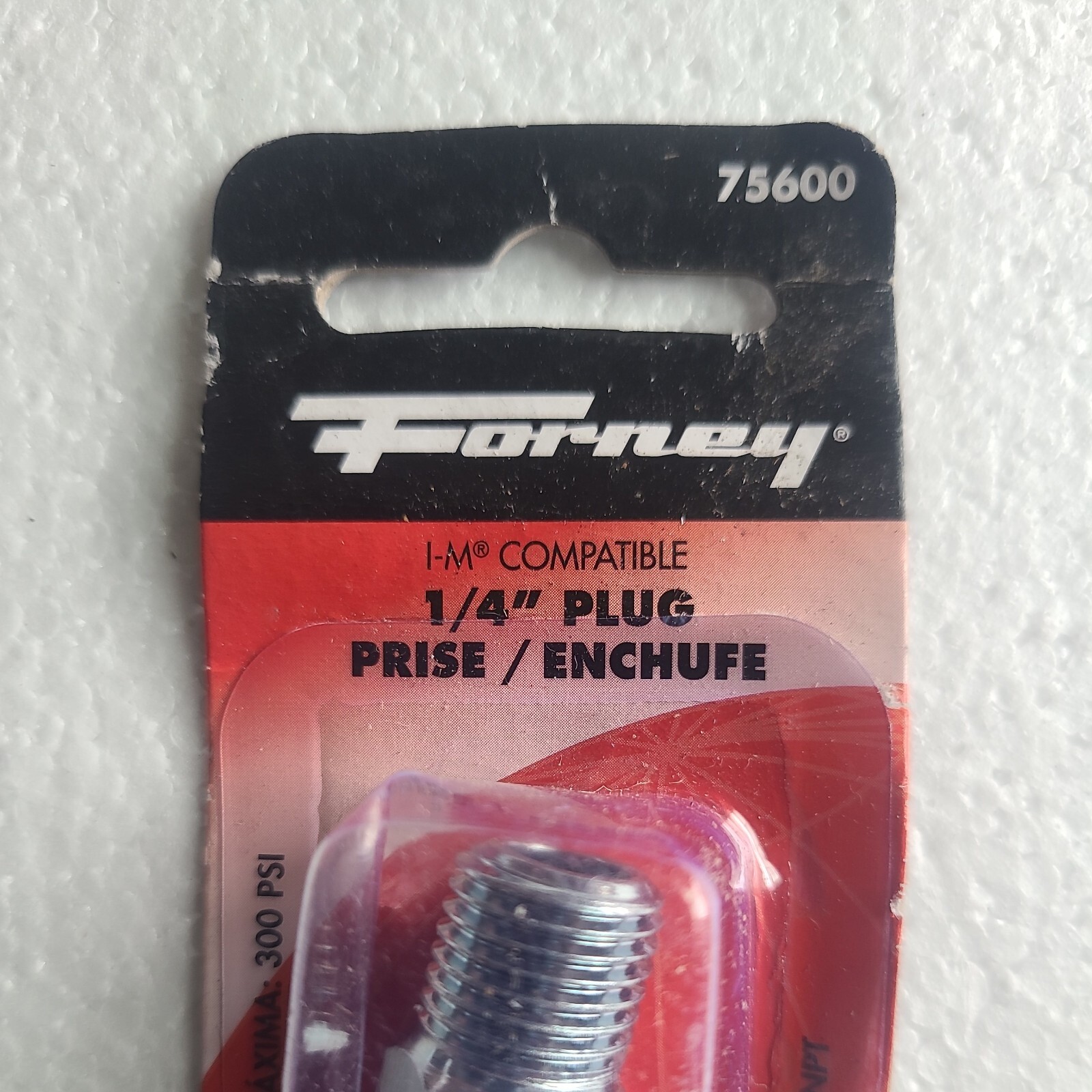 Forney Air Fitting Plug 1/4″ x 1/4″ MNPT 75600, Package dented