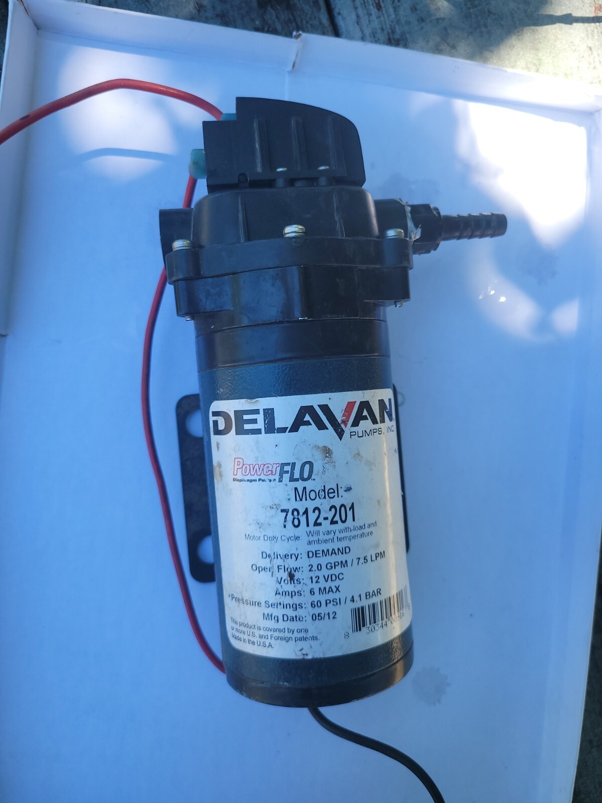 DELAVAN AG PUMPS 7812-104 Pump,3/8″ FNPT,2.0 gpm max.,1.5A,115V