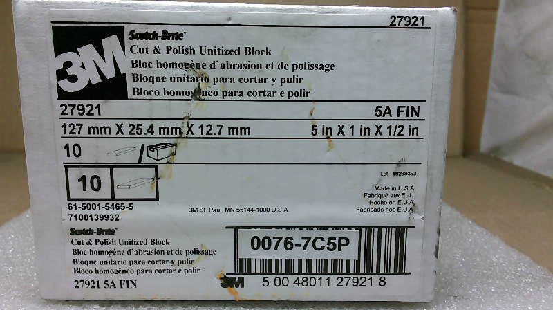 3M 27921 Cut & Polish Unitized Block 127mm x 25.4 mm x 12.7mm 5-New In Box