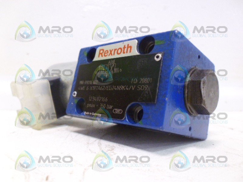 REXROTH 4WE6X197A62/EG24N9K4/VS09 DIRECTIONAL SOLENOID VALVE UNMP