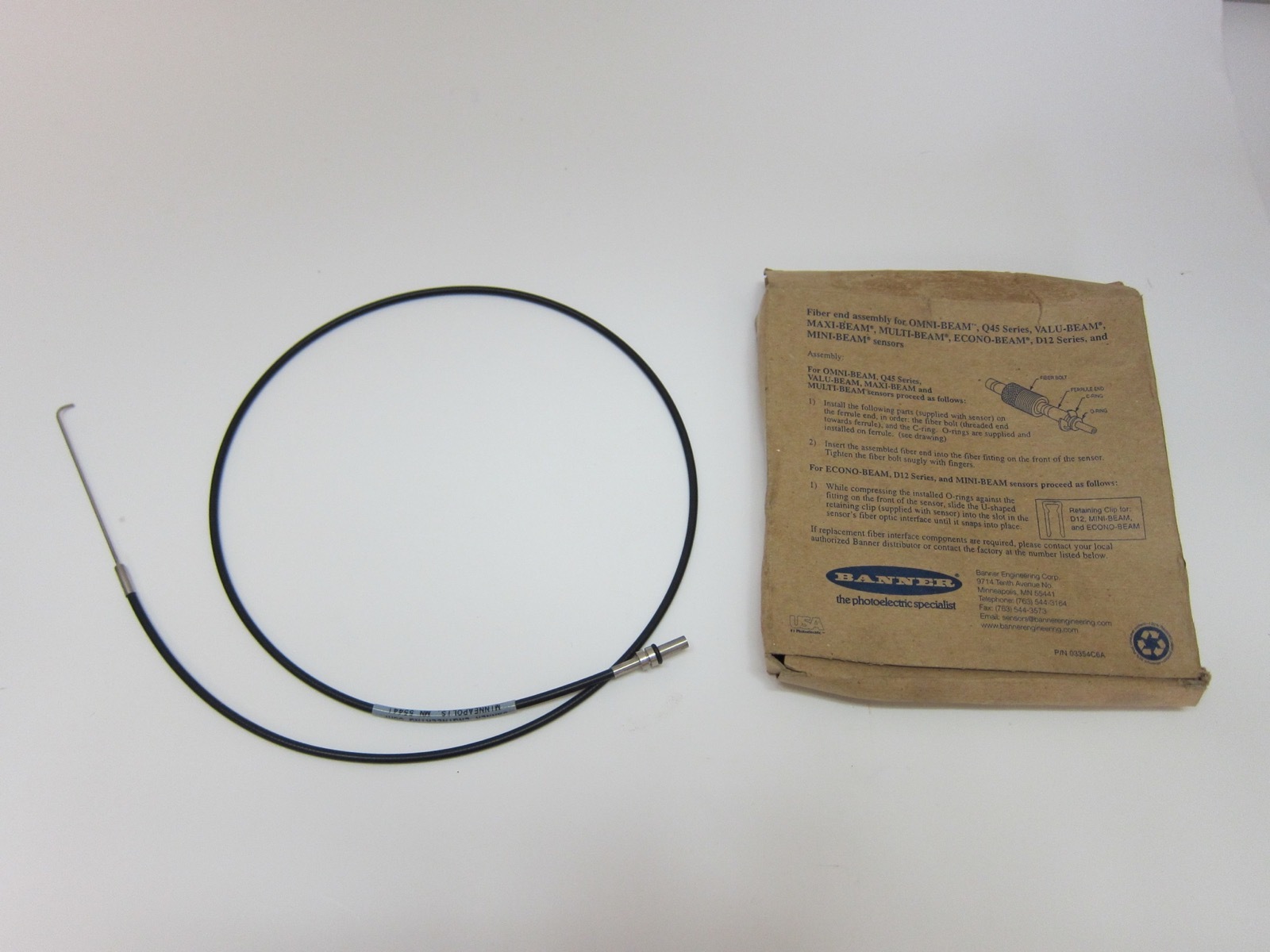 New Banner IMAP.753PM3X.3 59287 Through Beam Sesor Fiber Optic Cable 