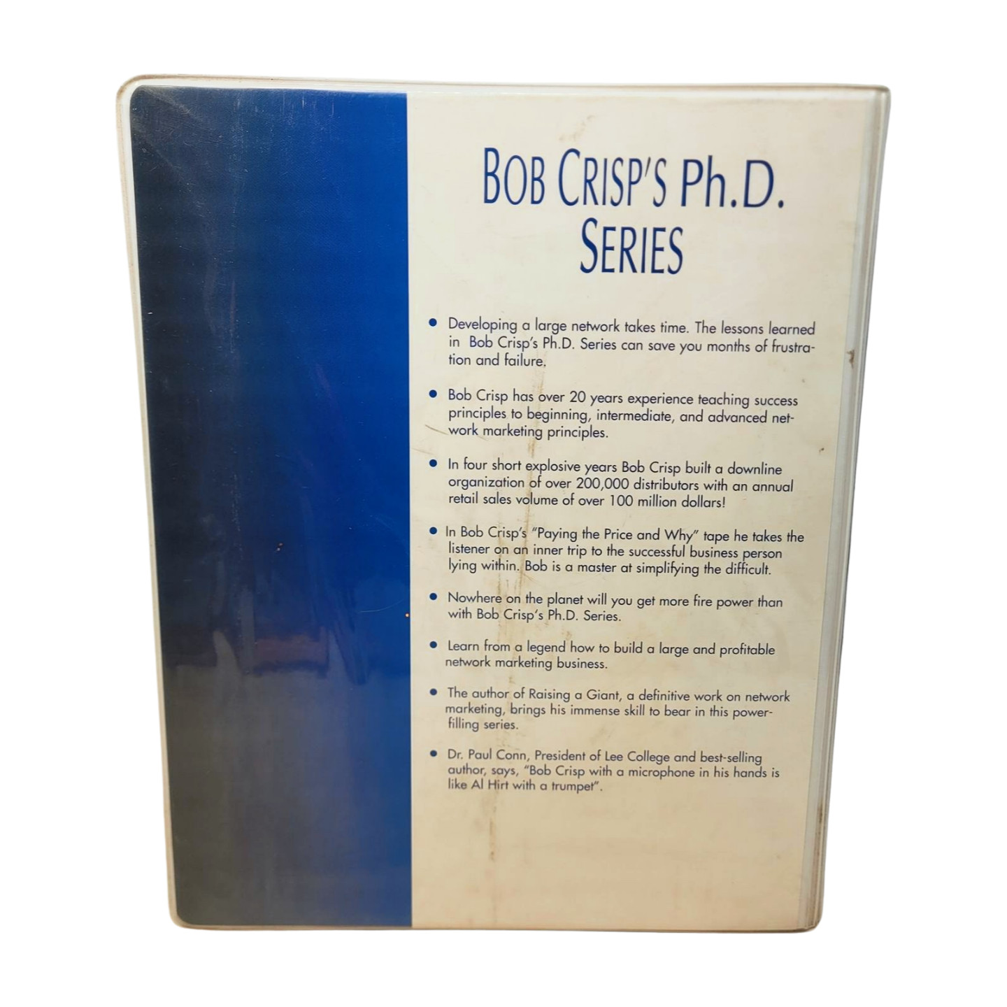 Bob Crisp’s Ph.D. Series Network Marketing Training Kit VHS Tapes Guide Business