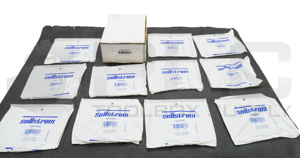 NEW BOX OF 12 SELLSTROM 19604MC GLASS COVER PLATE PKF-4