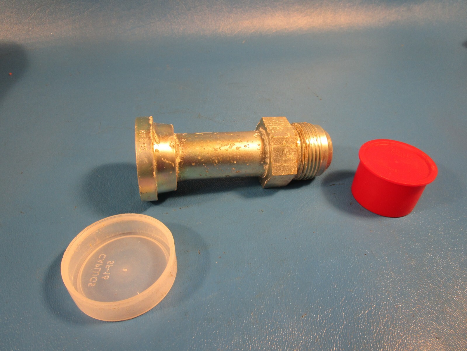 Parker 4AH3-16-16 Adapter, Straight 1″ SAE Code 61 Flange, 37 D Flare 4.09″ Long