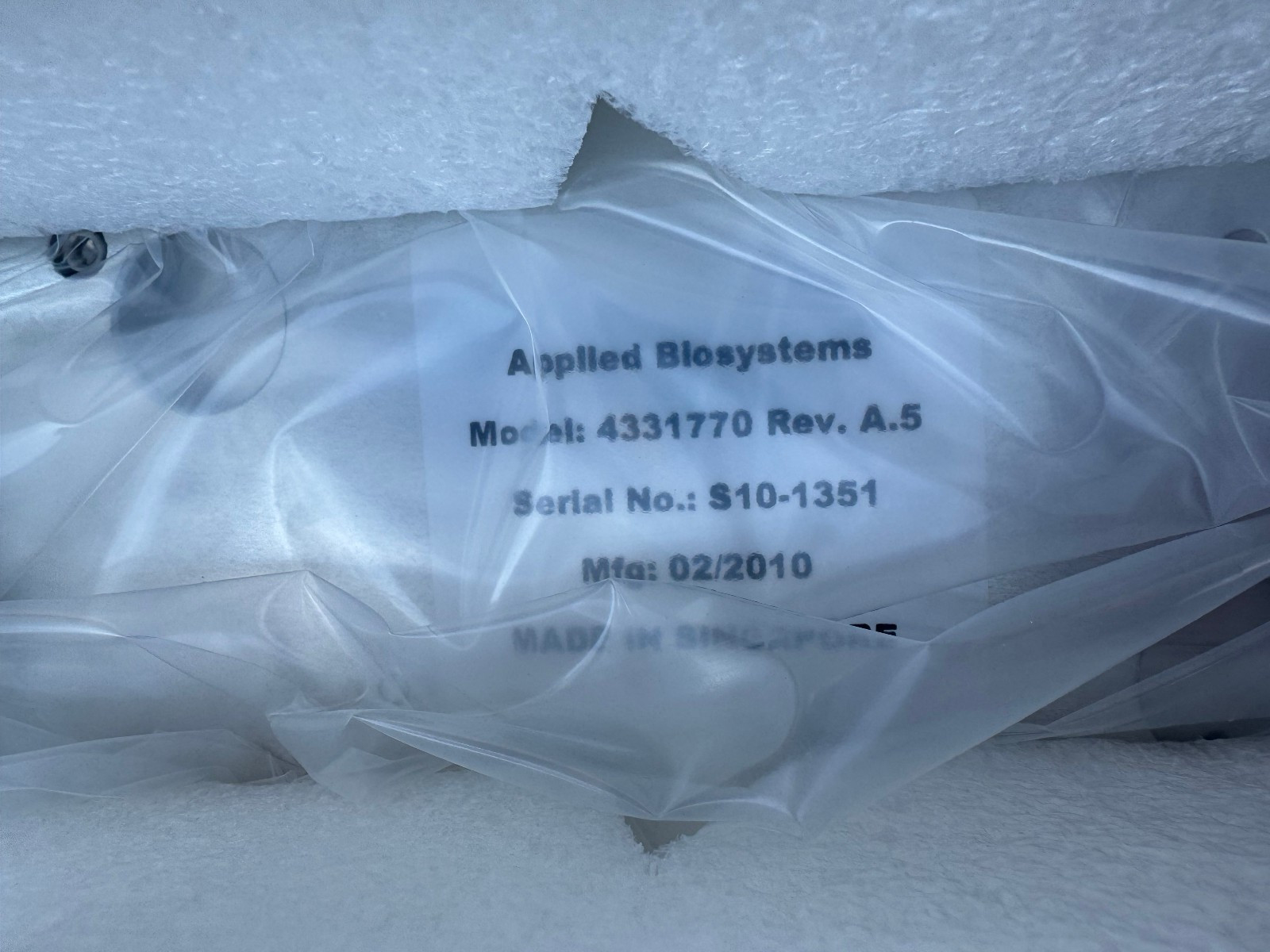 Applied Biosystems Micro Fluidic Card Stacker Sealer Model 4331770