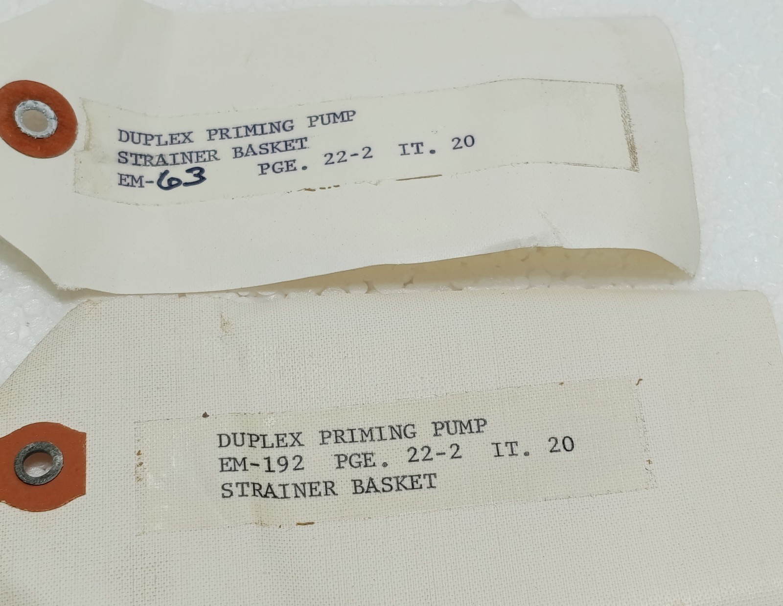 SARCO PU-3952 MONEL STRAINER BASKET 1/32 PERF 3/4 SN STRN LOT OF 2