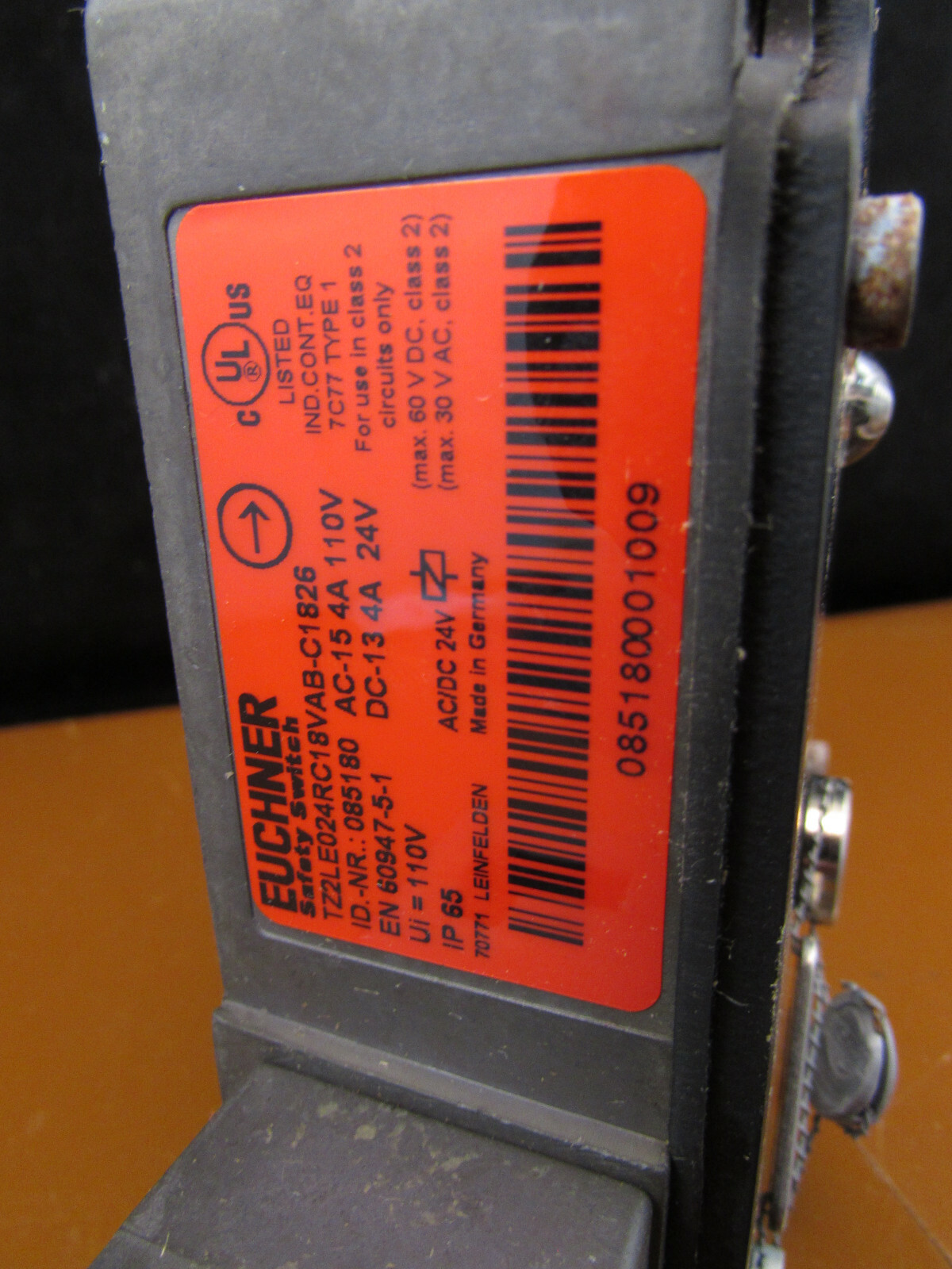 EUCHNER Safety Switch TZ2LE024RC18VAB-C1826