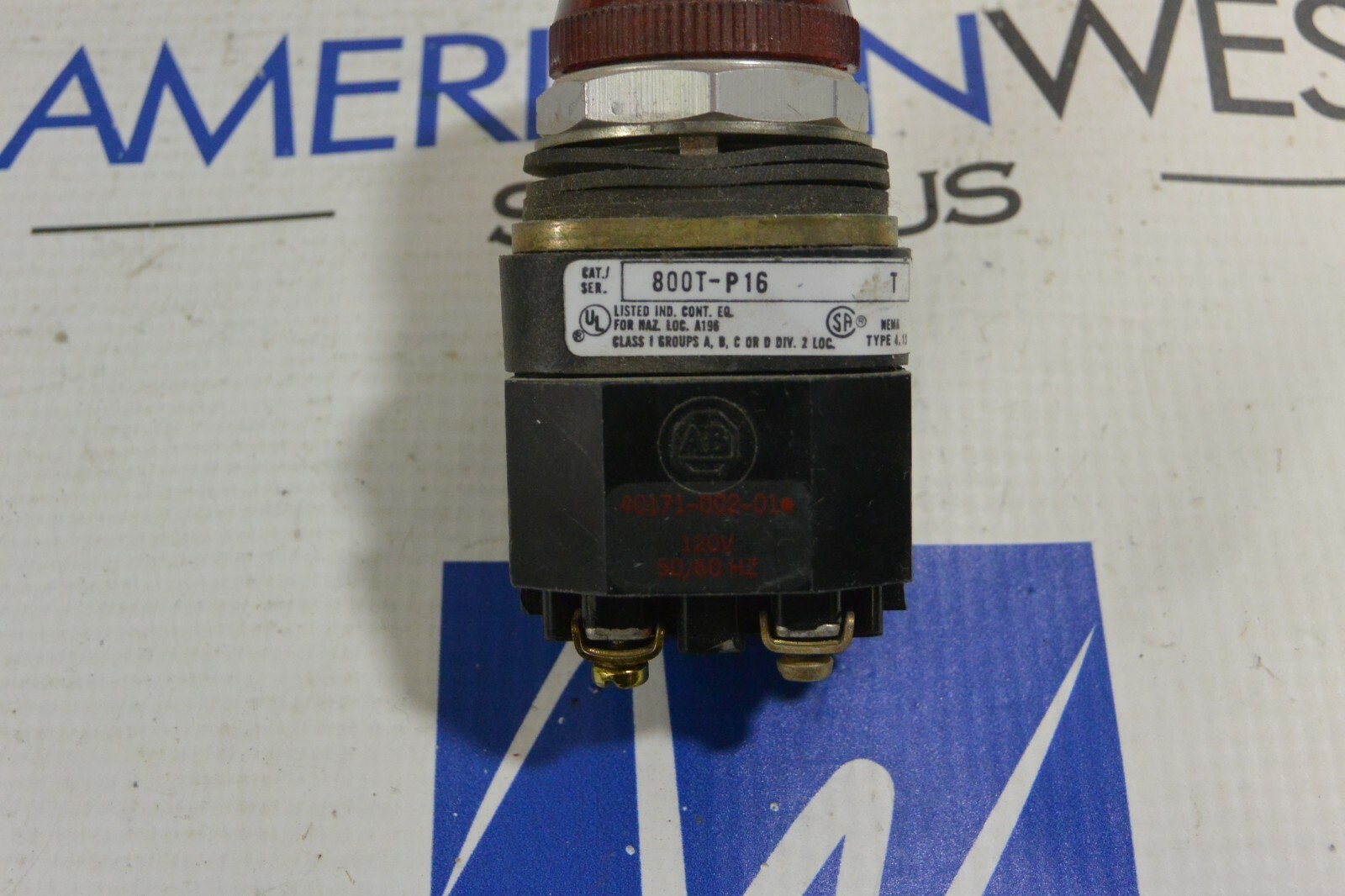 Allen-Bradley 800T-P16 Red Pilot Light Ser. T 120V *USED *LOT OF 5