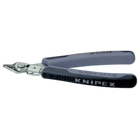 Knipex 78 13 125 Esd 4 7/8 In 78 Diagonal Cutting Plier Flush Cut Pointed Nose