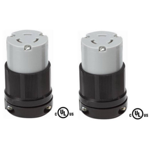 NEMA L5-20 Grounding Locking Connector, 20A 125V AC, 2 Pole 3 Wire, cUL Listed