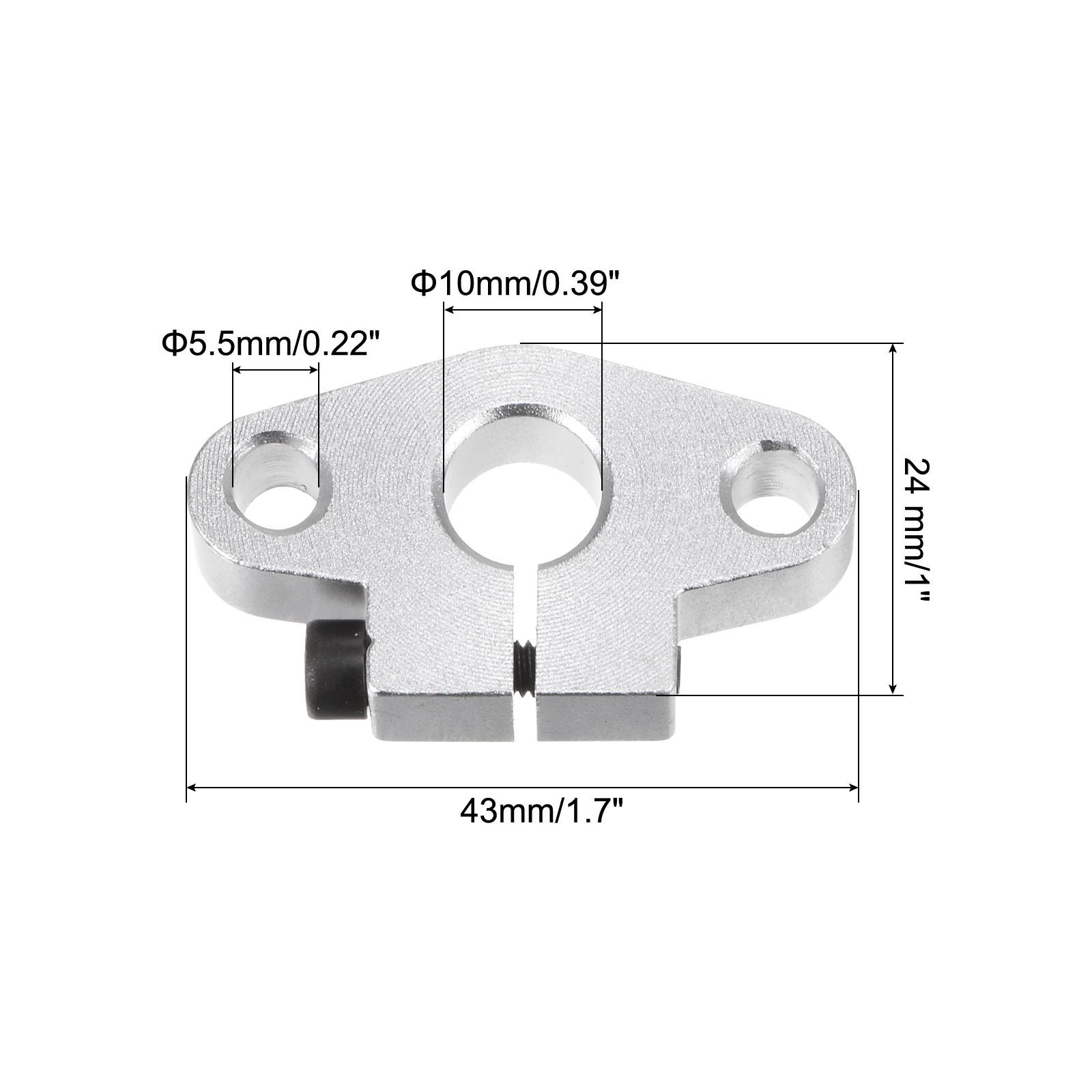 4pcs SHF10 Aluminum Linear Rod Rail Shaft Support for 10mm Linear Motion Guides