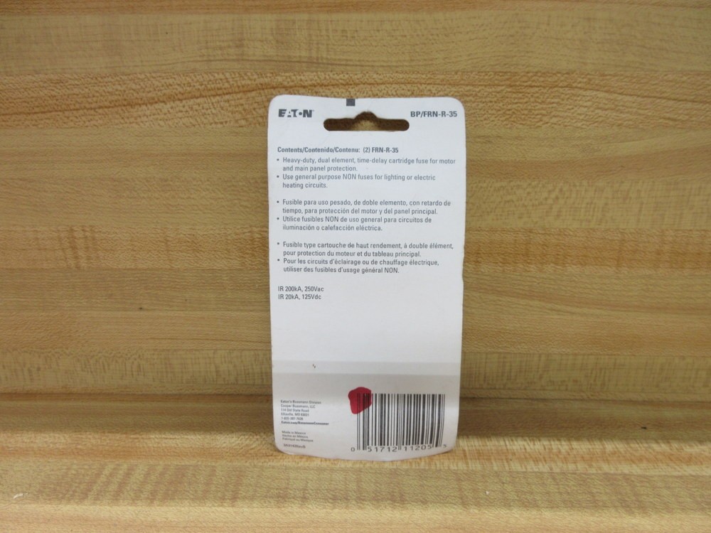 Buss FRN-R-35 Bussmann Fuse Cross Ref 4A452 Energy Efficient (Pack of 2)