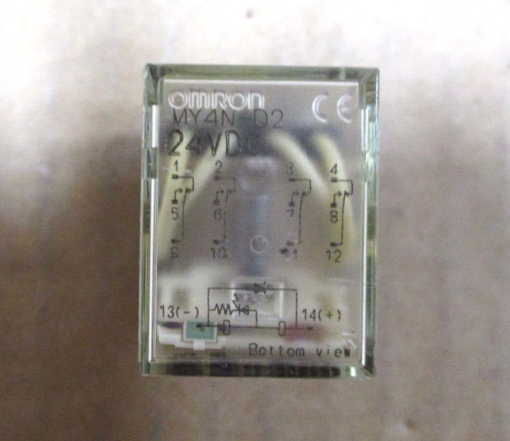 Omron Relay MY4N-D2 24VDC 5A-250VAC 5A-30VDC Contact Lot of 5 Pieces A7678ISU