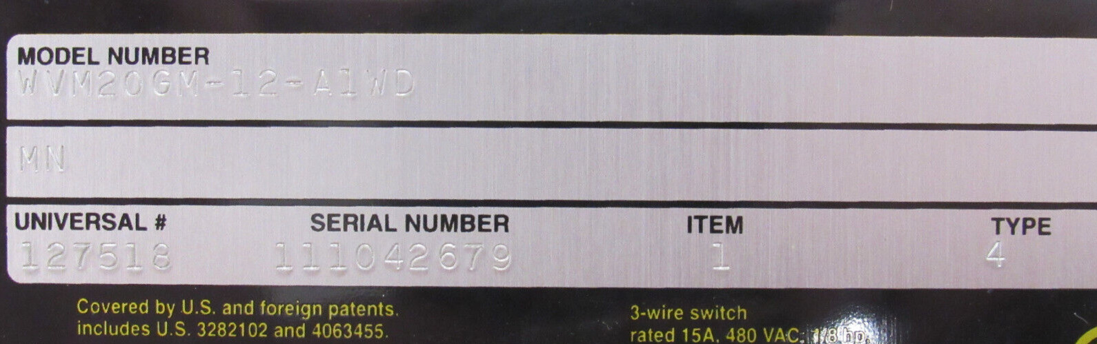 NEW UNIVERSAL FLOW MONITORS WVM20GM-12-A1WD FLOW RATE 127518 1-3/4″