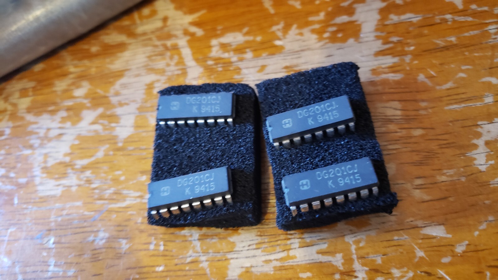 NEW LOT of 4 Intersil Quad Analog Switch IC SPST DG201 IC Chip # DG201CJ cc