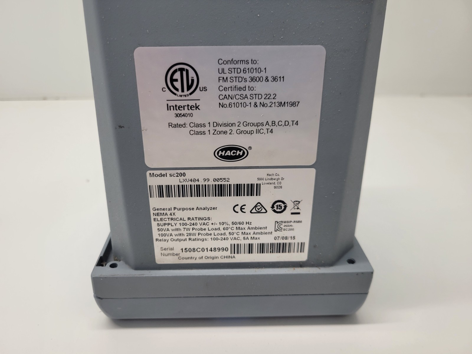 GOOD USED! HACH GENERAL PURPOSE ANALYZER SC200 LXV404.99.00552