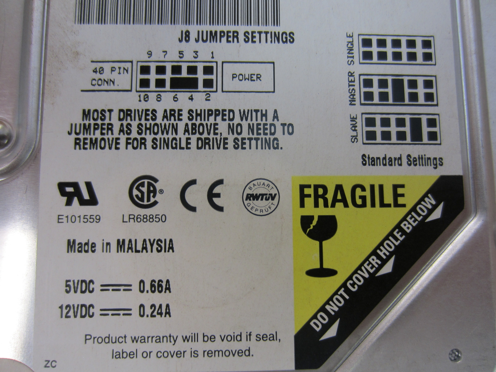 Western Digital AC26400-00RTT2 IDE Hard Drive Model 26400