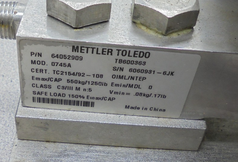 Mettler Toledo PTHN 1800 64052909 095802301-1 Flexmount Scale Weigh Module Load