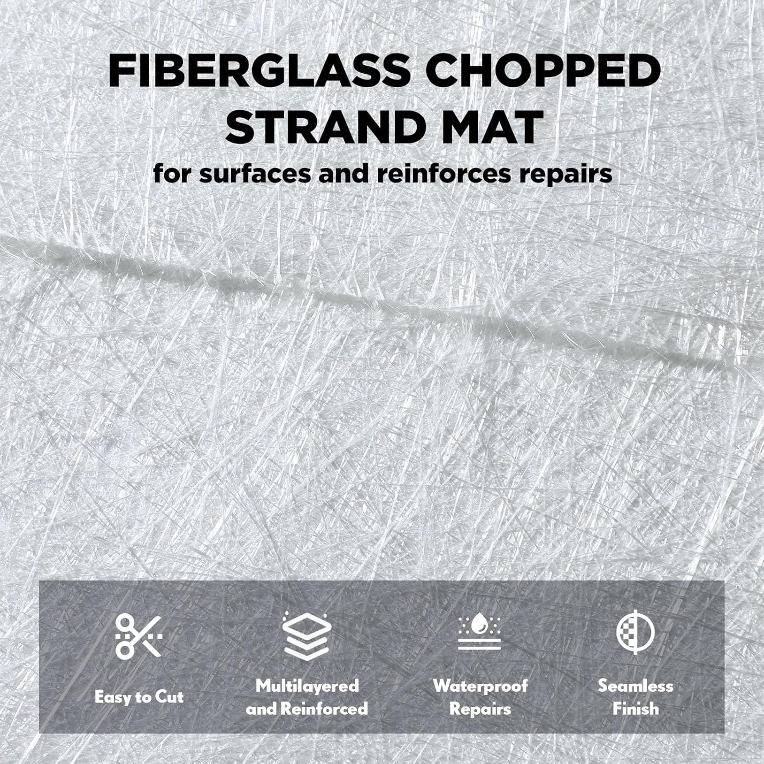 1.5 Oz Fiberglass Chopped Strand Mat 15 Yards 4 Inch Lightweight Fiberglass Mat
