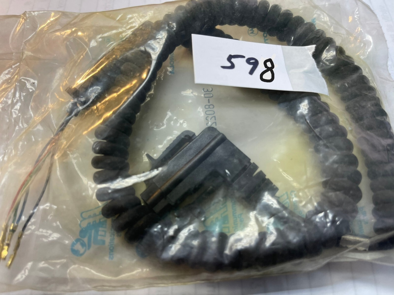 OEM Motorola Radio MIC Microphone Cable Cord 6-Pin plug 30-80223J02 5 conductor