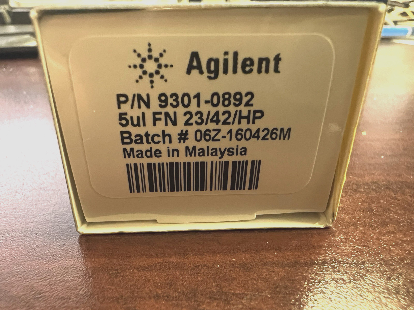 Agilent 9301-0892 ALS Syringe 5ul FN 23/42/HP New