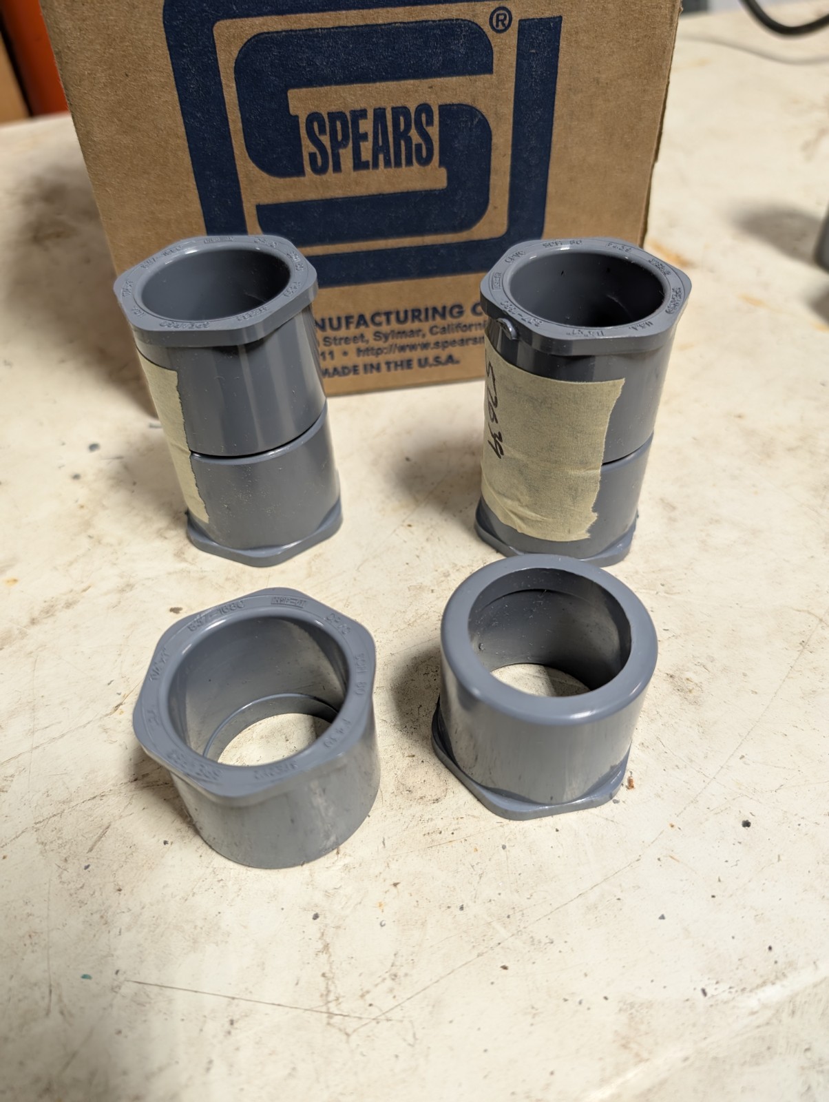 6x 1- 1/4″ X 1″ CPVC F439 Reducing Bushing SCH 80 837-168C !Charity!