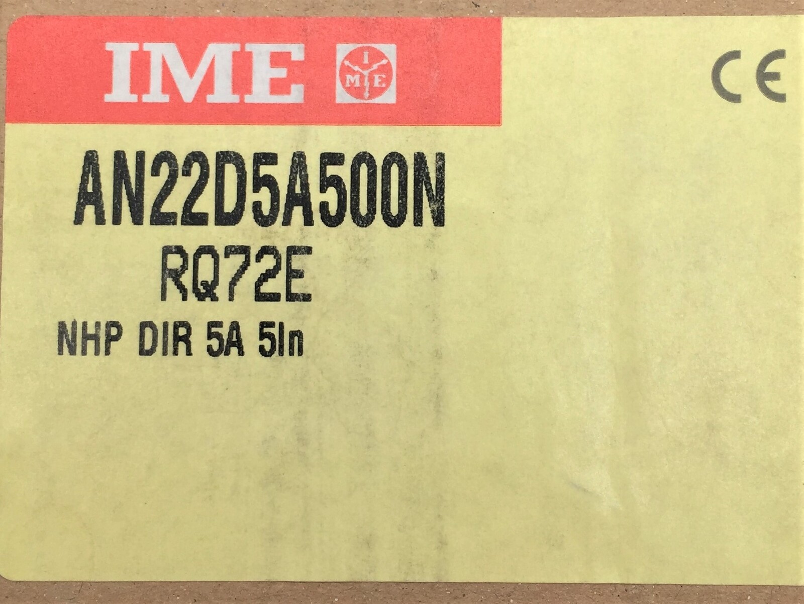 IME NHP AN22D5A500N RQ72E Analogue Ammeter Single Phase 72x72mm 